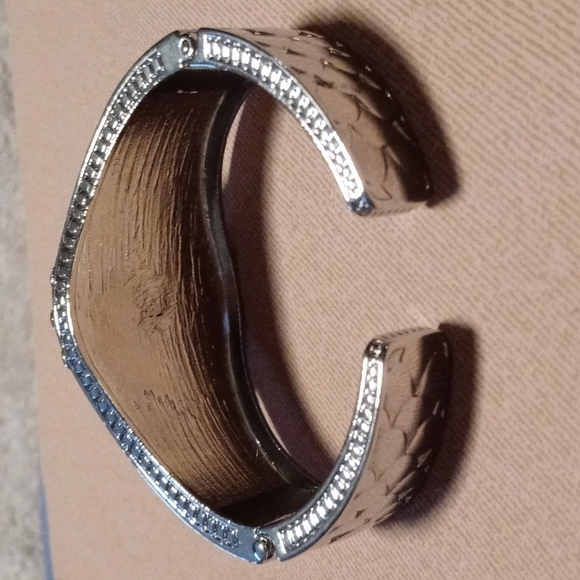 Costumes jewelry faux diamond and Ruby cuff bracelet - Picture 6 of 6